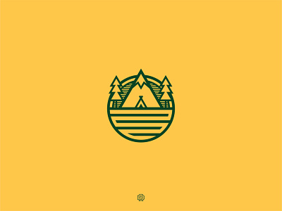 Outdoor logo exploration camp forest logo green logo logo logodesign modernlogo nature logo outdoor logo river logo simple design tend