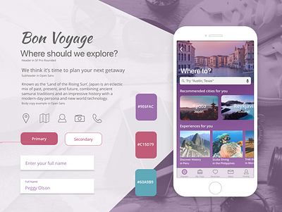 Bon Voyage Style Tile design mobileapp style tile ui uidesign uiux uiuxdesign ux uxdesign