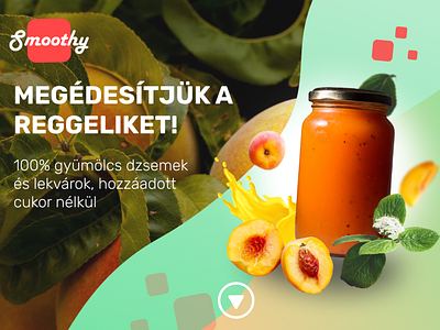 Landing page - Front for a Smoothie company's jam product