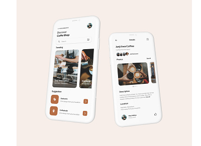 Coffee Shop Finder - Mobile App 3d app branding coffee coffee shop design mobile mobile app modern ui ux