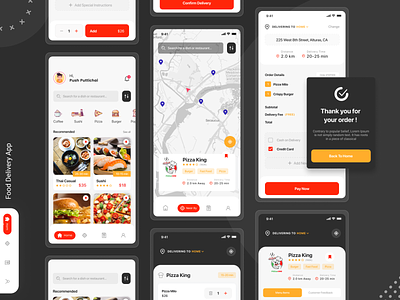 Food Delivery App communication designs foodie interaction location app mobile mobile app design mobile ui nearby payment method paymentprocess payments pizza hut restaurant restaurantapp service app uidesign uxd uxdesign uxui