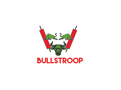 SHARE MARKET BULLSTROOP LOGO DESIGN 2d logo art brand brand identity branding branding design business logo company logo design graphic design illustration illustrator logo logo design motion graphics ui vector