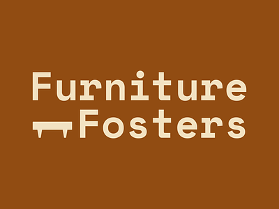 Vintage Furniture Dealer brand branding furniture logo typography vintage