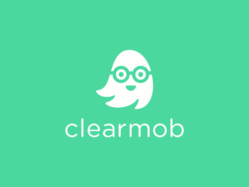 Clearmob Logo animation floating ghost logo principle