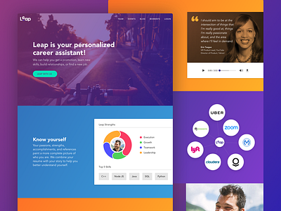 Leap Web career color growth landing page layout marketing product ui ux web