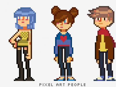 Pixel art people