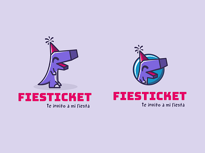 Fiesticket Logo dinosaur kids logo