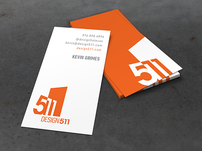 Bizcard Mockup Revision branding business card design511 logo orange white