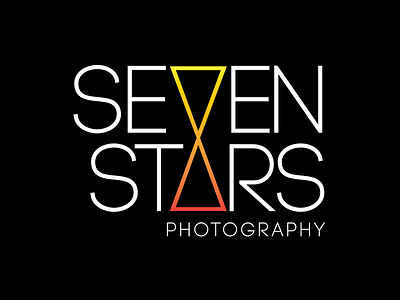Sevenstars Logo black design graphic design logo orange red white yellow