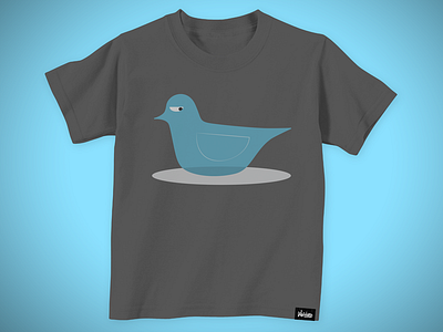 Leerybird : Kids' Tee blue graphic design grey illustrator tee tshirt wazziwoo