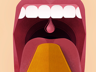 Tongue Depressor design doctor ill illustration medical mouth sick texture