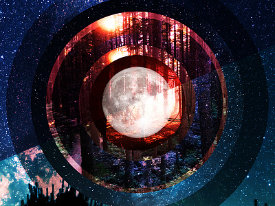 Bisect galaxy layers masks moon photoshop round shapes space stars texture