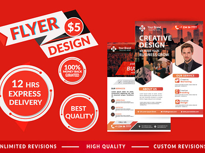 flyer design branding customtype flat flyer flyer design flyer template flyers logo marketingflyer realestateflyer singleflyer typography vector