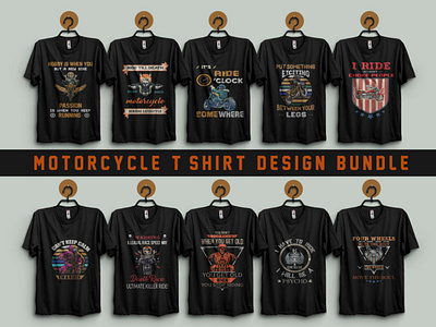 Motorcycle Tshirt Design Bundle