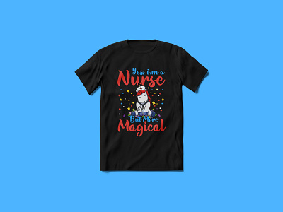 Magical Nurse Unicorn Style Tshirt Design