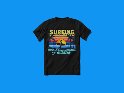 Surfing Paradise T-shirt Design