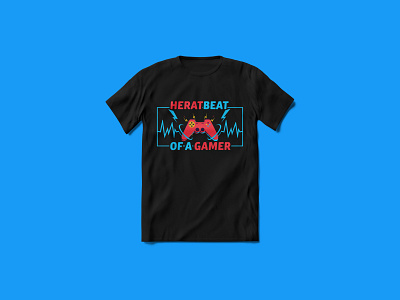 Heart Beat Of A Gamer Tshirt Design