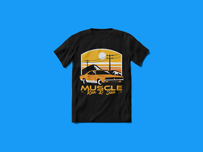 Muscle Car T-shirt Design