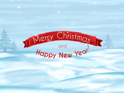 Merry Christmas animation card christmas gif happy holidays holiday holidays paint painted snow