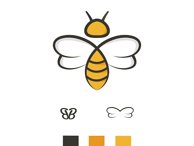 BEE + BB letters bb bee branding design flat graphic design graphic designer logo minimal minimalist logo