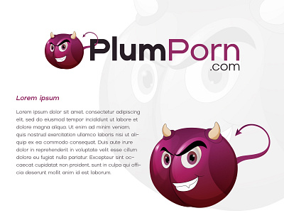 Demon Plum logo cartoon cartoon illustration demon design graphic design graphic designer illustrator logo logo design logodesign logos plum vector