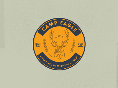 Deer Sticker badge badge hunting deer ffa futura mono line vintage