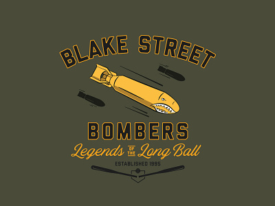 Blake Street Bombers badge baseball bomb illustration mlb typogaphy