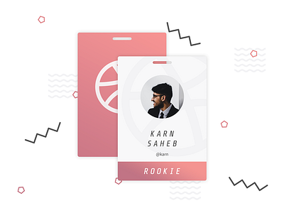 Hello Dribbble! badge branding debut first shot gradient invite new player party vip