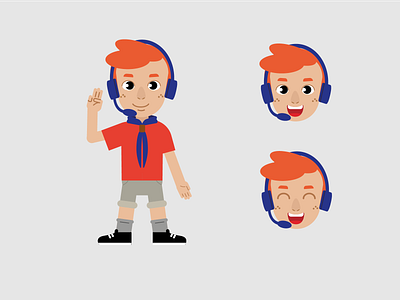 Scout boy mascot graphic design illustration vector