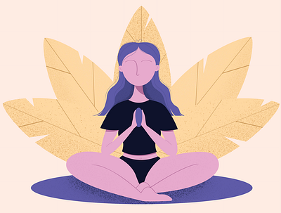 Yoga time design graphic illustration illustrator vector