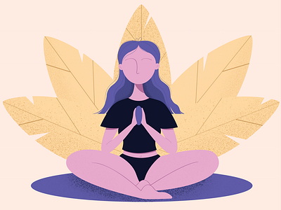 Yoga time design graphic illustration illustrator vector