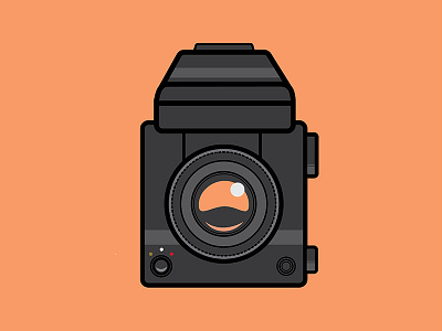 Mamiya 645 camera illustration medium format