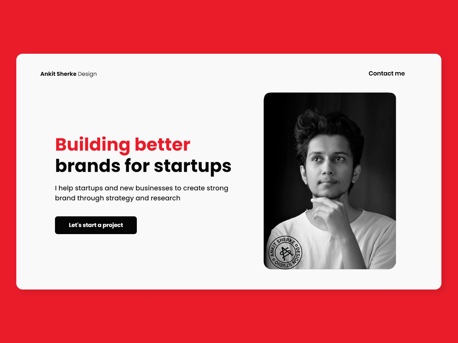 Portfolio Website By Ankit Sherke On Dribbble