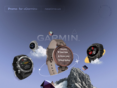 New web-banner Garmin banners figma graphic design web design