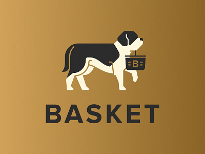 BASKET dog gold logo