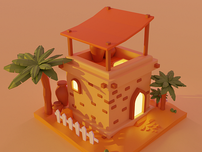 house in the desert 3d 3drender design graphic design illustration