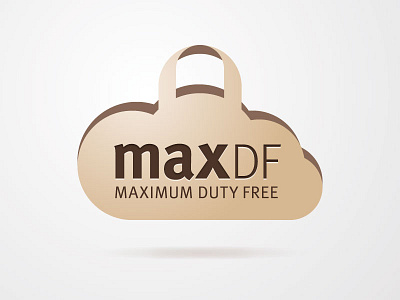 maxDF: Logo bag cloud duty free shopping logo maxdf online shopping