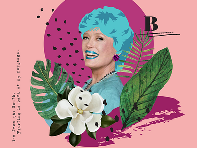 Blanche Collage 1 blanchedevereaux collage collage maker collageart design goldengirls graphicart graphicdesign illustration