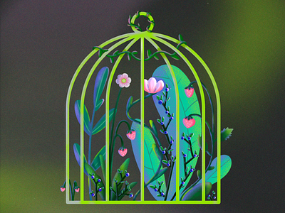 Cage design graphic design illustration