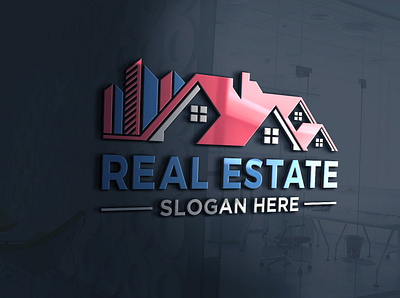 Real Estate Logo Design 3d animation branding design graphic design icon illustration logo motion graphics typography ui