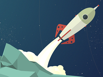 To Infinity... and Beyond! 3d exploration illustration retro rocket space vintage