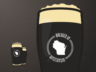 Brewed In Wisconin beer brew design development illustration wisconsin