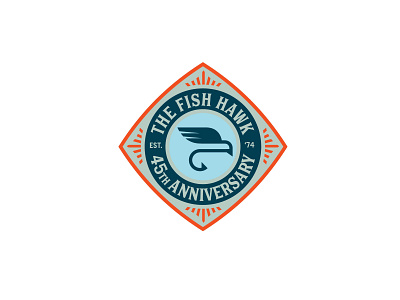 the fish hawk fly shop branding design fish fly fishing fresh hawk icon illustration logo packaging typography vector