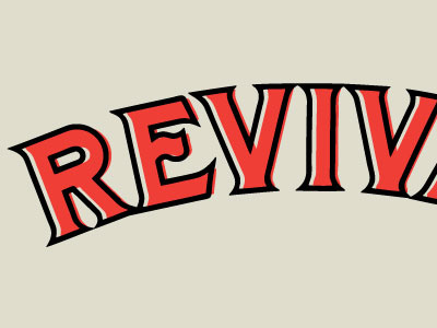 Revival Type design fresh icon illustration logo packaging poster restaurants retro typography vector
