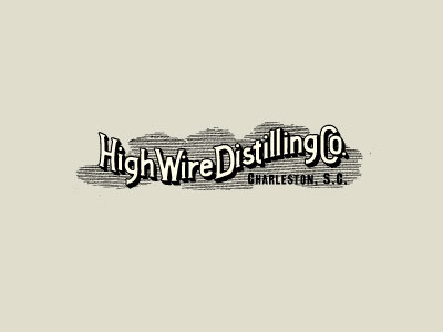 High Wire Distilling design fresh icon illustration logo packaging poster restaurants retro typography vector