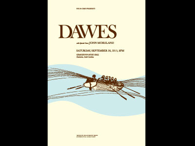 Dawes advertising gig posters graphic design icons illustration logo marks logos packaging posters silkscreen t shirts typography