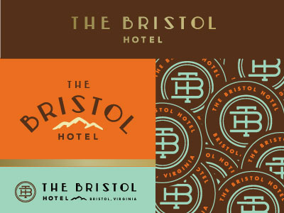 The Bristol Hotel Ii art icons identity illustration logos thick lines typography