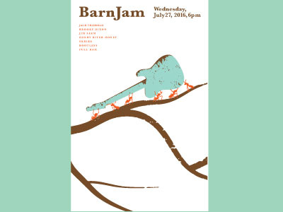 Barn Jam July 27 art icons identity illustration logos packaging thick lines typography
