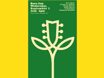 Barn Jam Sept 7 conceptual icons identity illustrations logos posters