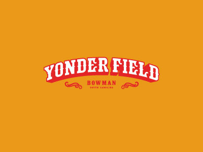 yonder field concert venue festival logotype typography